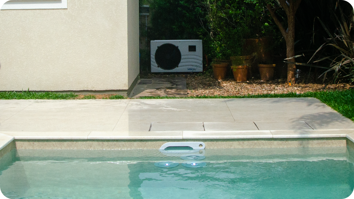 Piscina com sistema de aquecedor